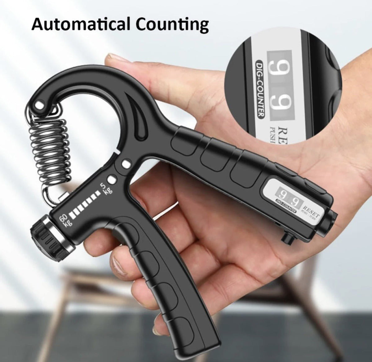 Adjustable Exerciser Hand Gripper With Counter - ZEVAN