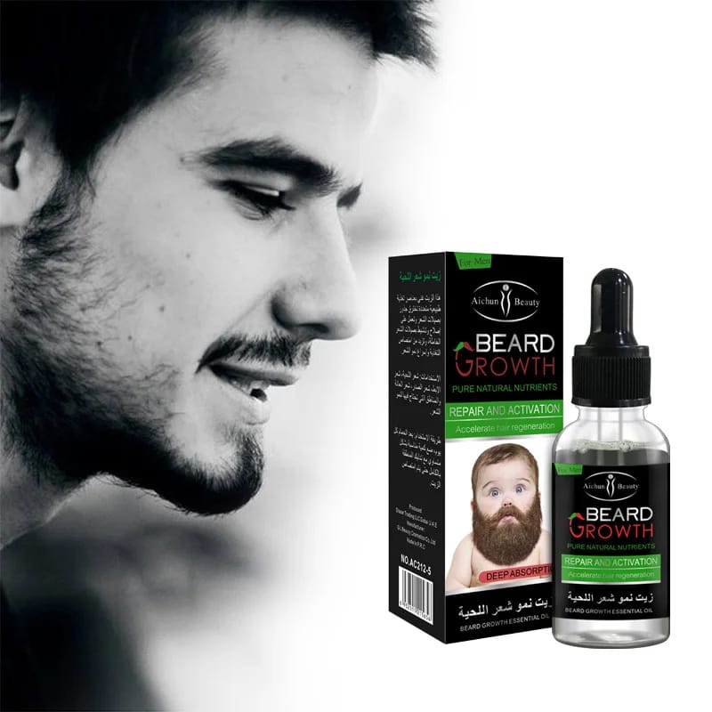 Aichun Beauty Organic Men Beard Growth Oil - ZEVAN