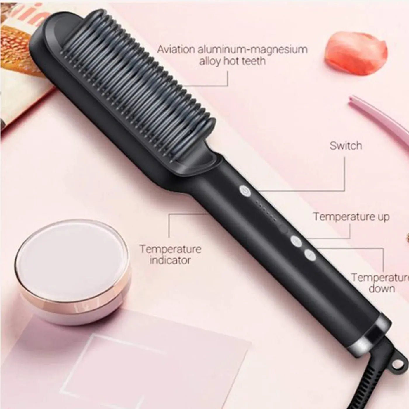 Hair Straightener Brush – Fast Heating, Smooth Styling, And Easy-To-Use - ZEVAN