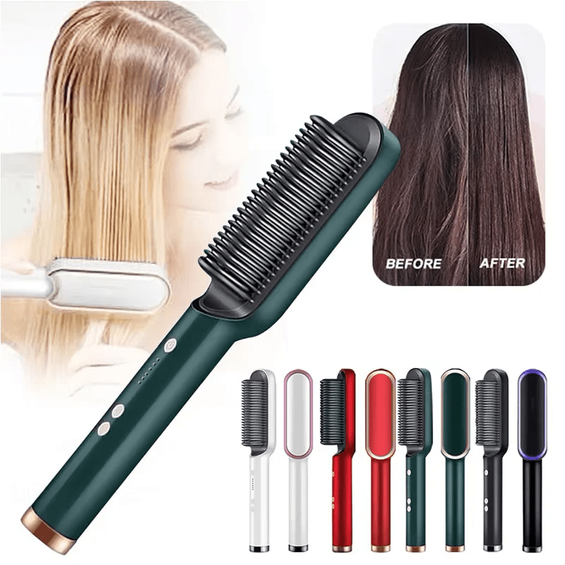 Hair Straightener Brush – Fast Heating, Smooth Styling, And Easy-To-Use - ZEVAN