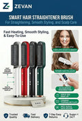 Hair Straightener Brush – Fast Heating, Smooth Styling, And Easy-To-Use - ZEVAN