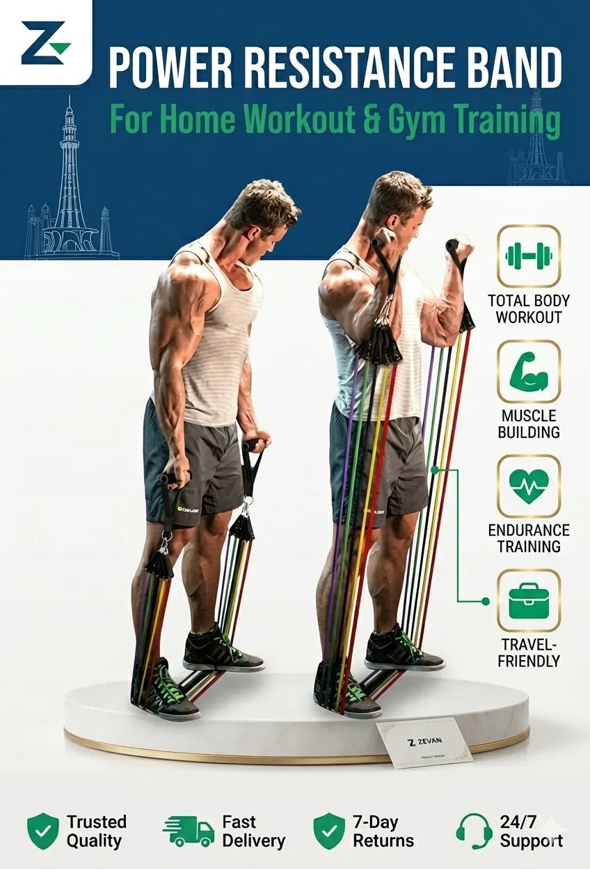 Power Resistance Band for Home Workout & Gym Training - ZEVAN
