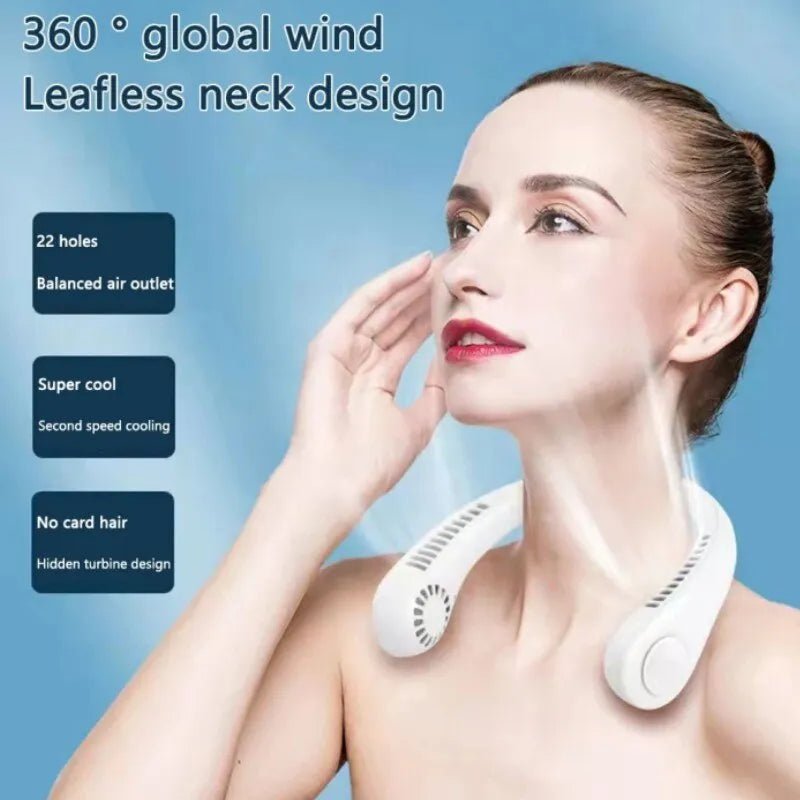 Rechargeable Neck Fan for Indoor & Outdoor Use 1200 mAh - ZEVAN
