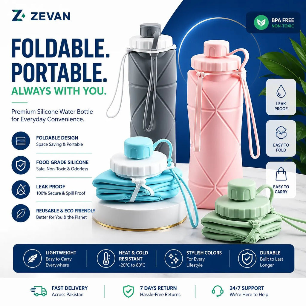 Silicon Foldable Bottle | 600ml - ZEVAN
