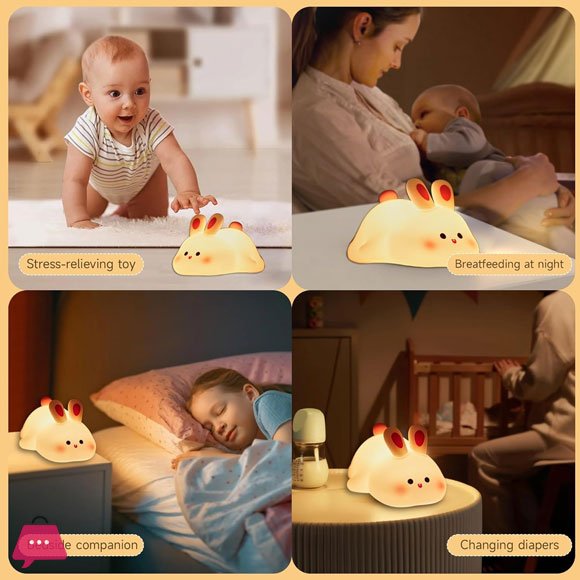 Silicon Rabbit Lamp - Cute Lamps - Rechargeable - ZEVAN