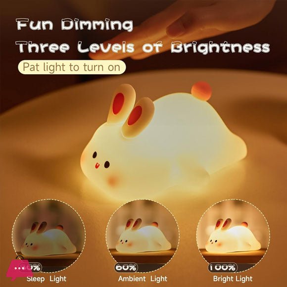 Silicon Rabbit Lamp - Cute Lamps - Rechargeable - ZEVAN