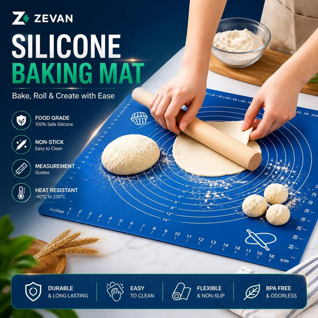 Silicone Roti Mat | Large Size 50x40cm Silicon Roti Mat For Kitchen - ZEVAN